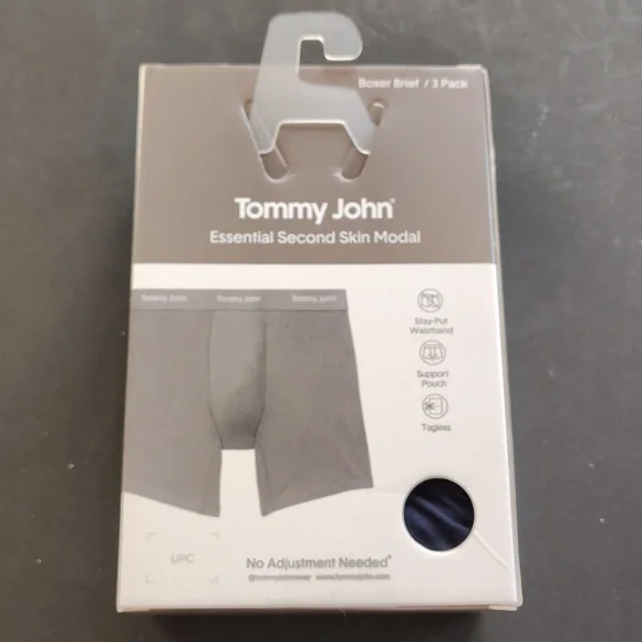 Tommy John Essential Modal Boxer Briefs - Navy Blue. - Picture 2 of 8